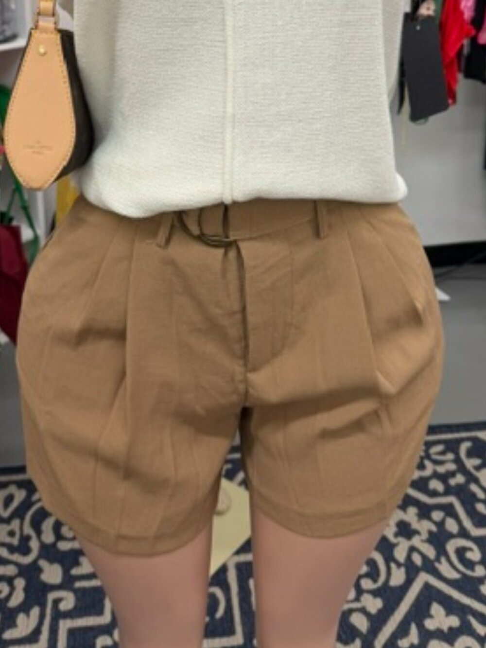 brown dress shorts